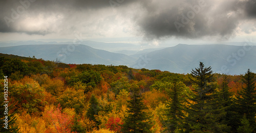 Panorama of stormy hills from Dolly Sods