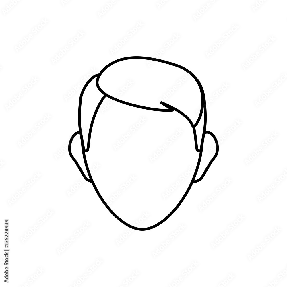 Man head silhouette icon vector illustration graphic design Man head silhouette icon vector illustration graphic design