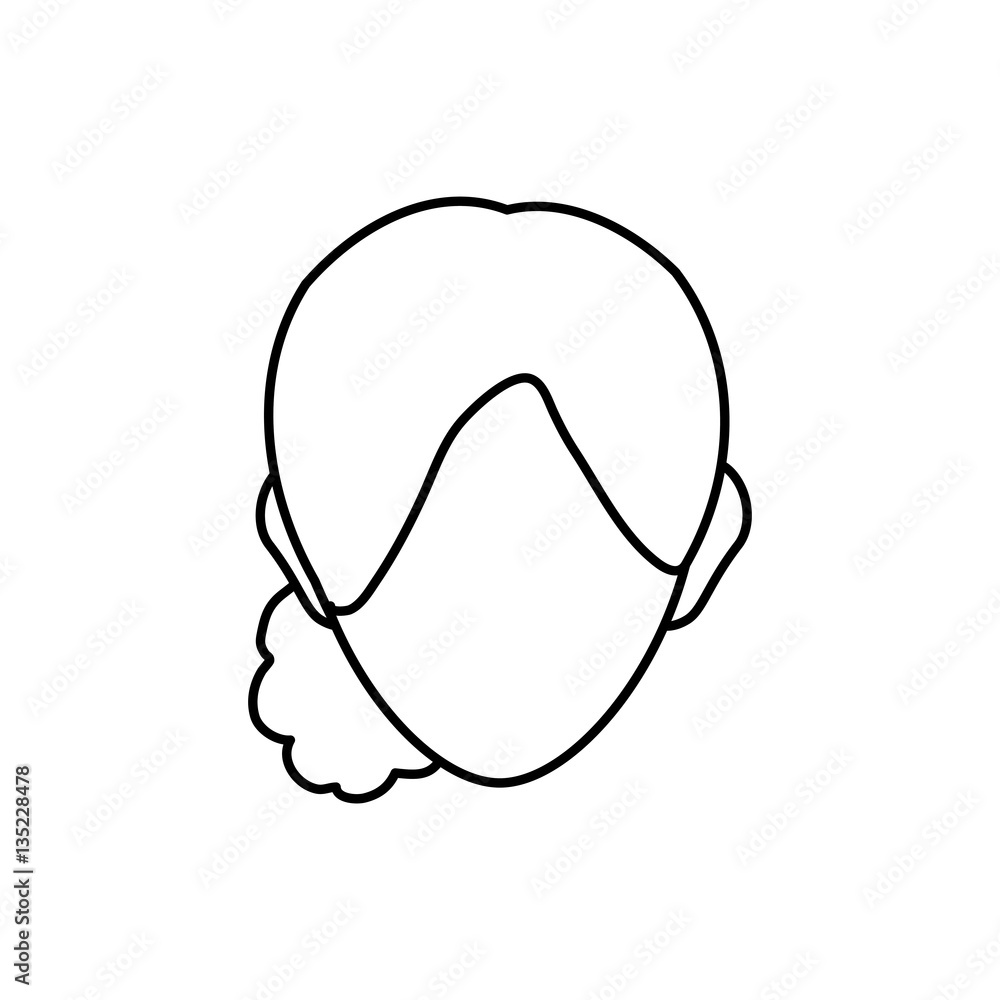 Woman head silhouette icon vector illustration graphic design Woman head silhouette icon vector illustration graphic design