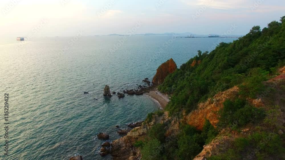 aerial view of laem chabang sea beach chonburi eastern of thailand aerial view of laem chabang sea beach chonburi eastern of thailand