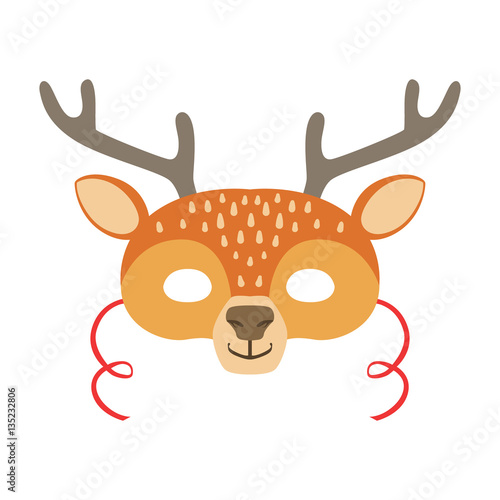 Deer Animal Head Mask, Kids Carnival Disguise Costume Element