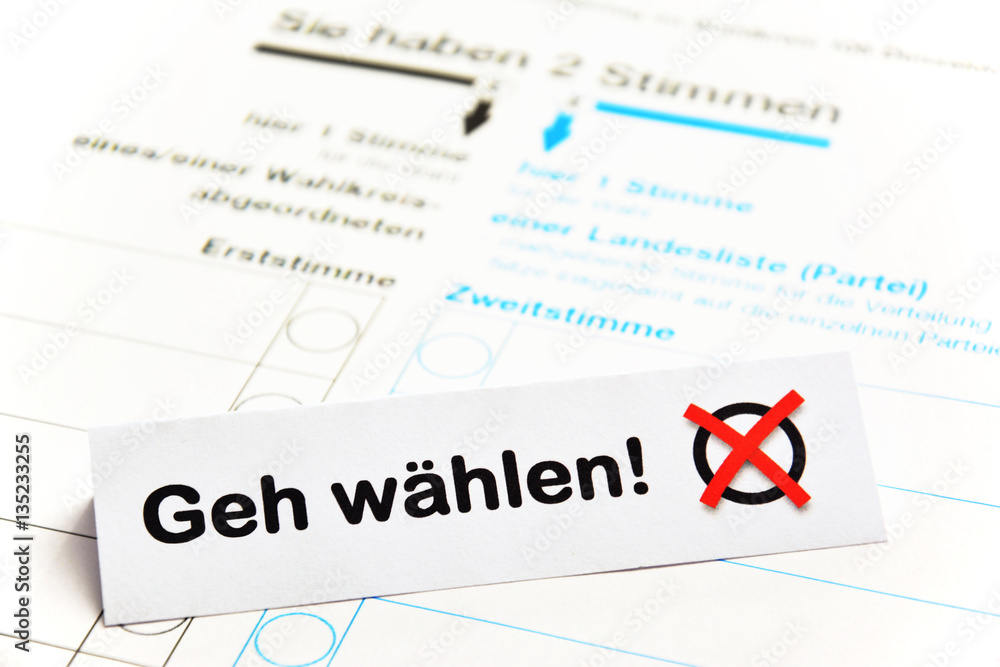 Stimmzettel geh wählen Stock-Foto | Adobe Stock