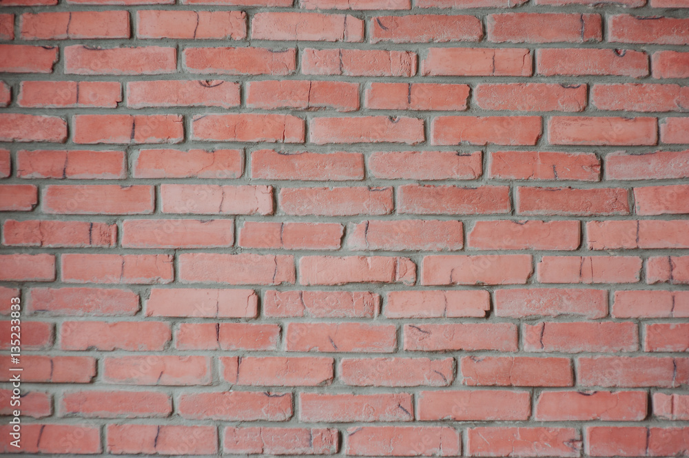 Obraz premium Wall of red brick, masonry, texture, pattern