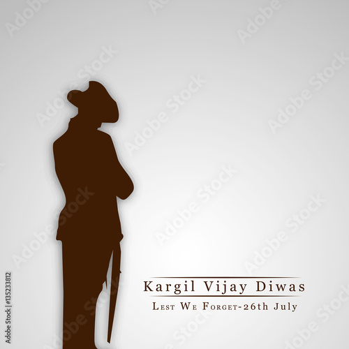 Kargil Vijay Diwas background. It is celebrated on 26 July every year in honour of the Kargil War's Heroes in India.
