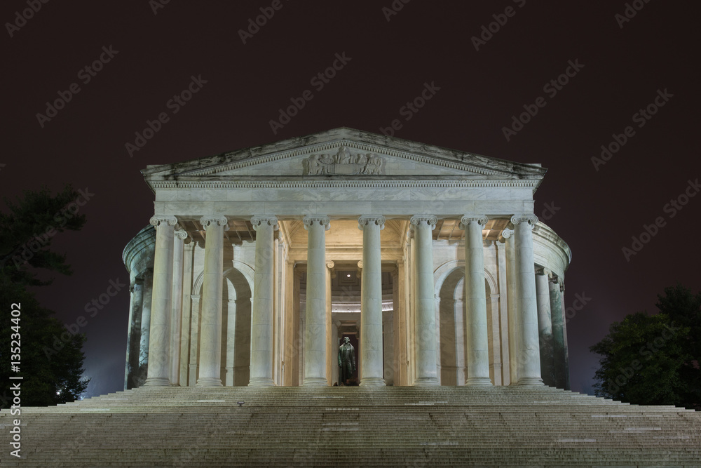 Jefferson Memorial at nightJ