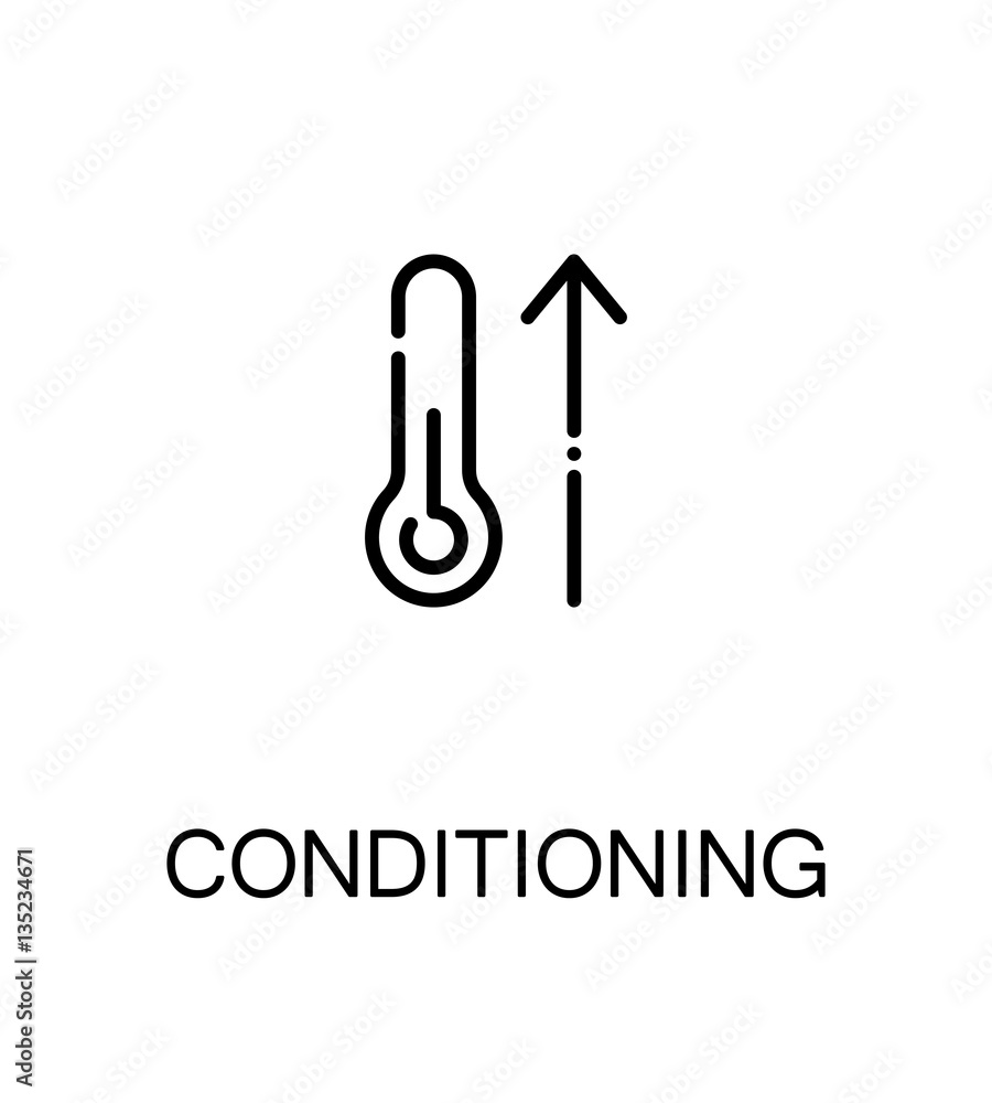 Conditioning flat icon Conditioning flat icon