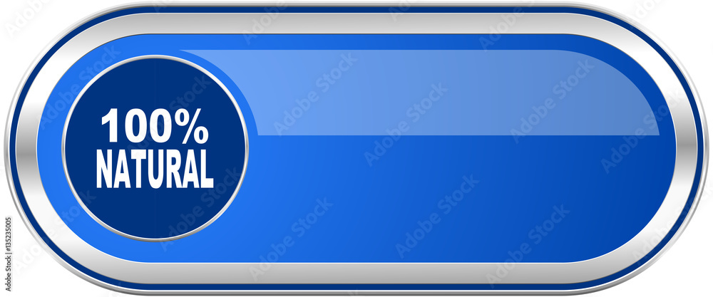 Natural long blue web and mobile apps banner isolated on white background. Natural long blue web and mobile apps banner isolated on white background.