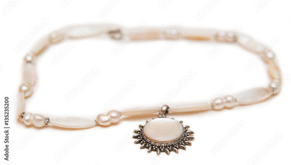 Elegant jewellery isolated on the white background Elegant jewellery isolated on the white background