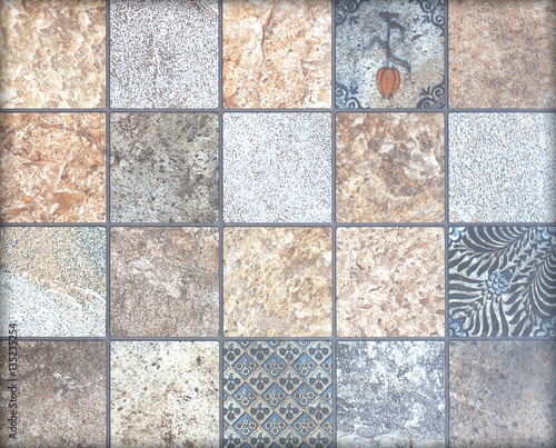 Tile background building construction