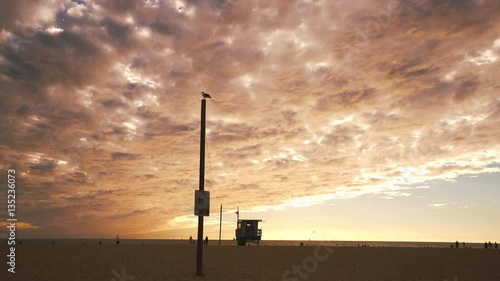 Beach sunrise timelapse with clouds