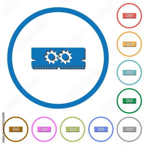 Memory optimization icons with shadows and outlines Free Download Memory optimization icons with shadows and outlines - GFXLoad