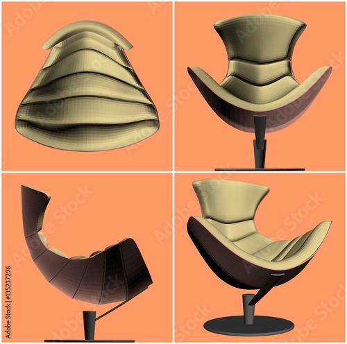 Modern Armchair Vector