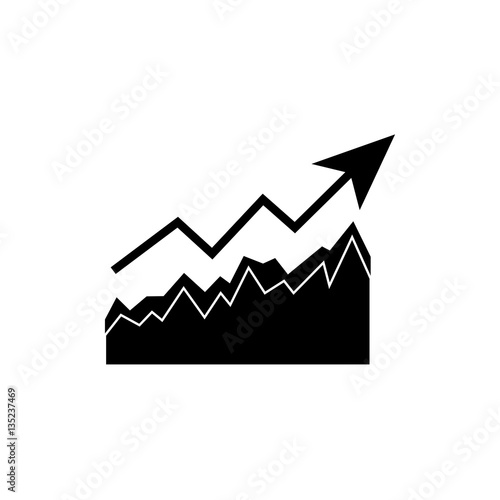 Growth up statistics icon vector illustration graphic design