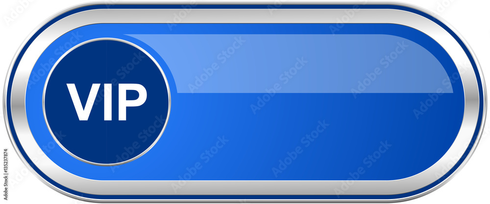 VIP icon blue, isolated on black background Stock Photo - Alamy