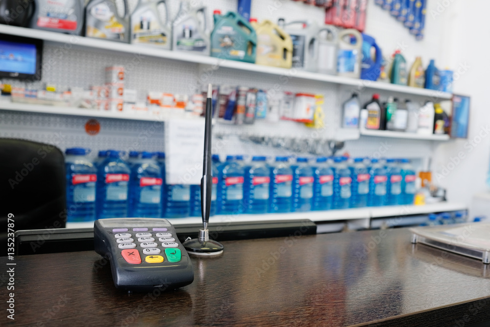 Reception in a car repair station Reception in a car repair station