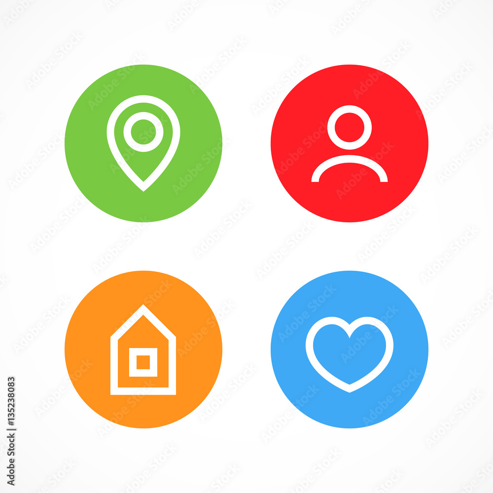 Stroke icons set Stroke icons set