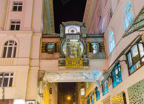 Ankeruhr Clock in Hoher Markt - Vienna Austria photo