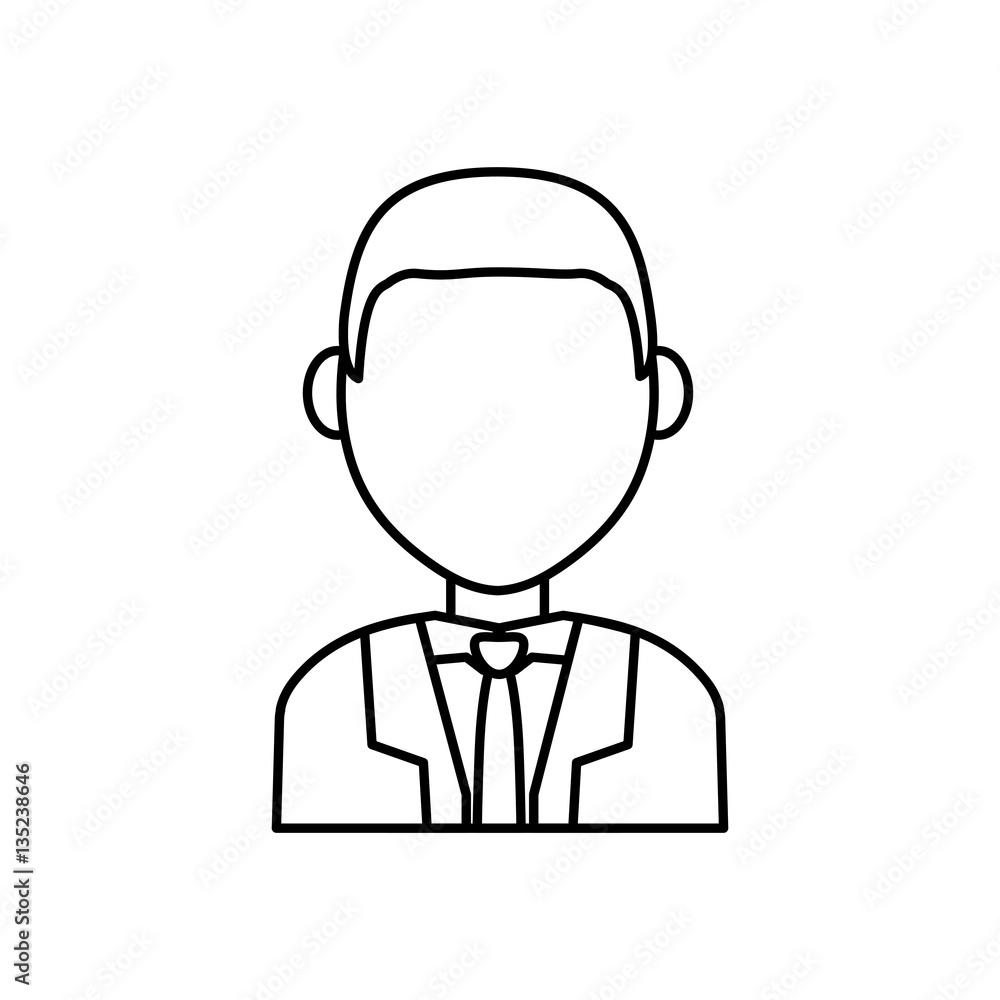 Businessman executive profile icon vector illustration graphic design