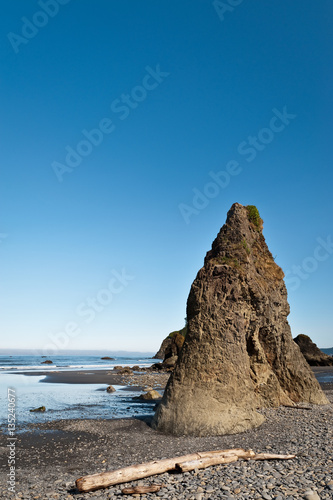 rocks at Pacific Ocean in Ruby Beach