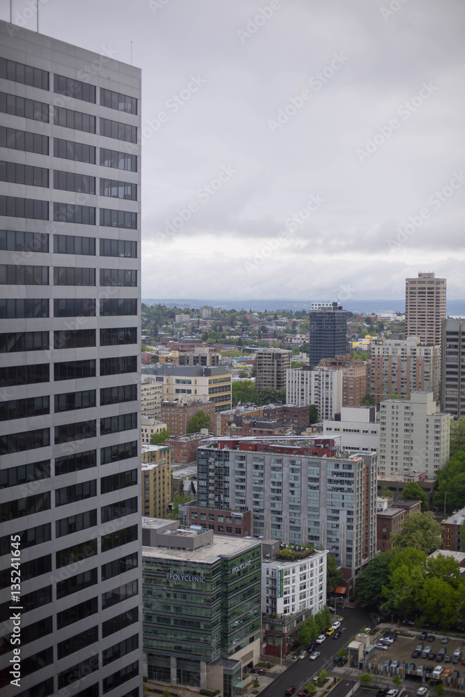 Fototapeta premium City, sky-scrapers, height, sky, house, houses, municipal landscape,architecture