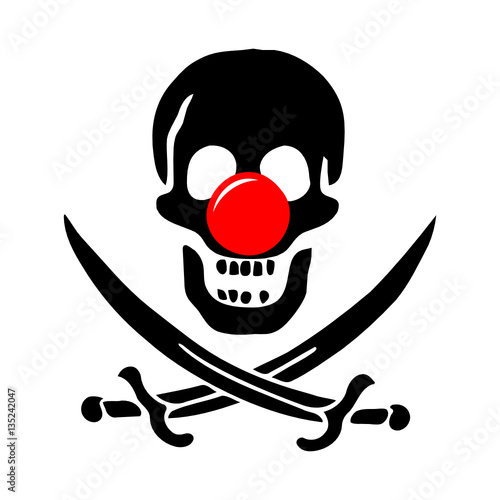 totenkopf mit roter nase III