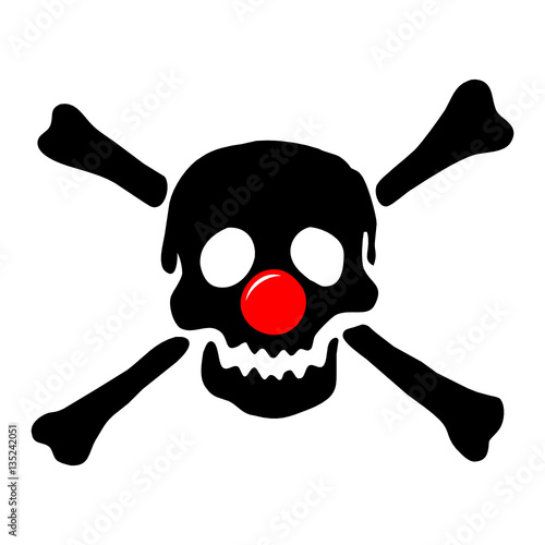 totenkopf mit roter nase I