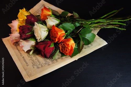 Stylish bouquets of roses