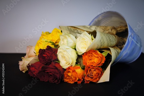 Stylish bouquets of roses
