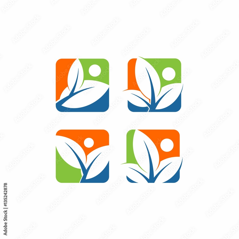 Obraz premium leaf man vector pack