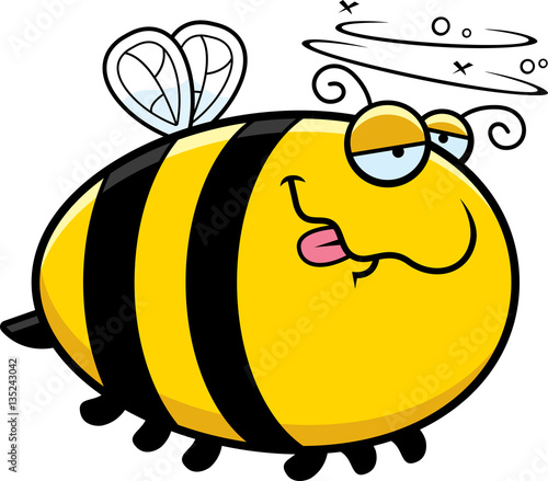 Cartoon Drunk Bee