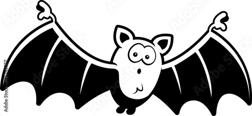Cartoon Bat Surprised