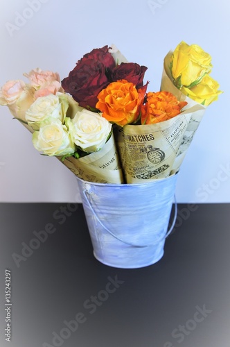 Stylish bouquets of roses
