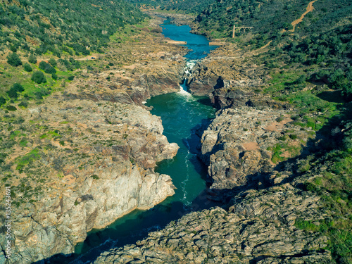 Aerial View of the Pulo do Lobo Waterfall