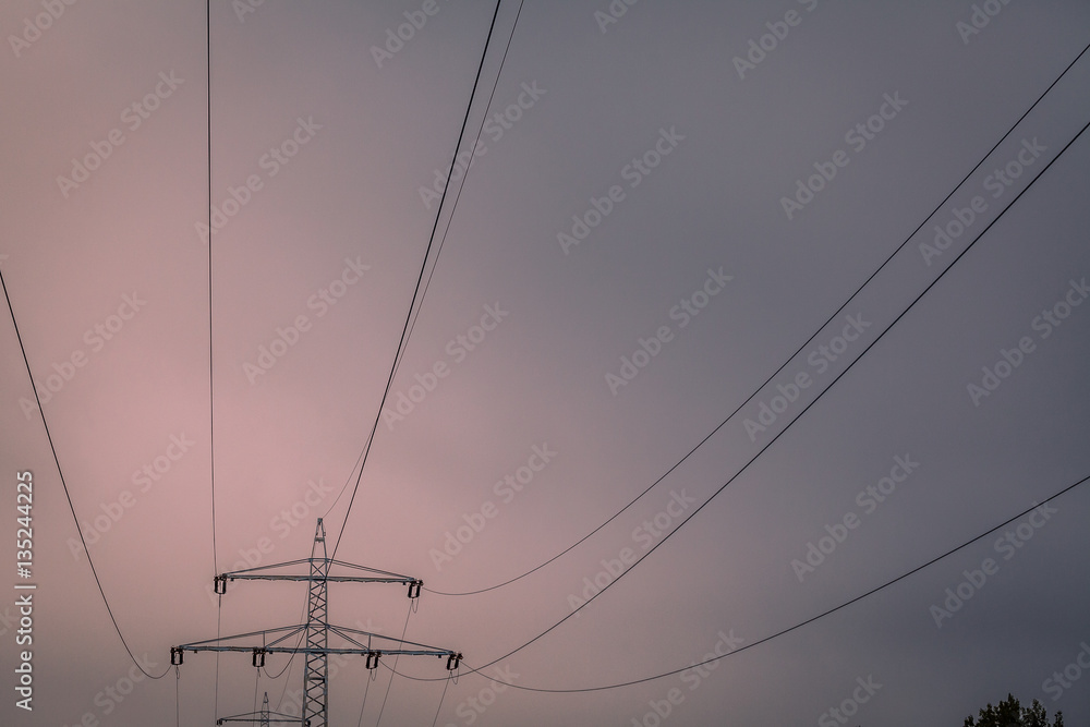 Electric pole lines