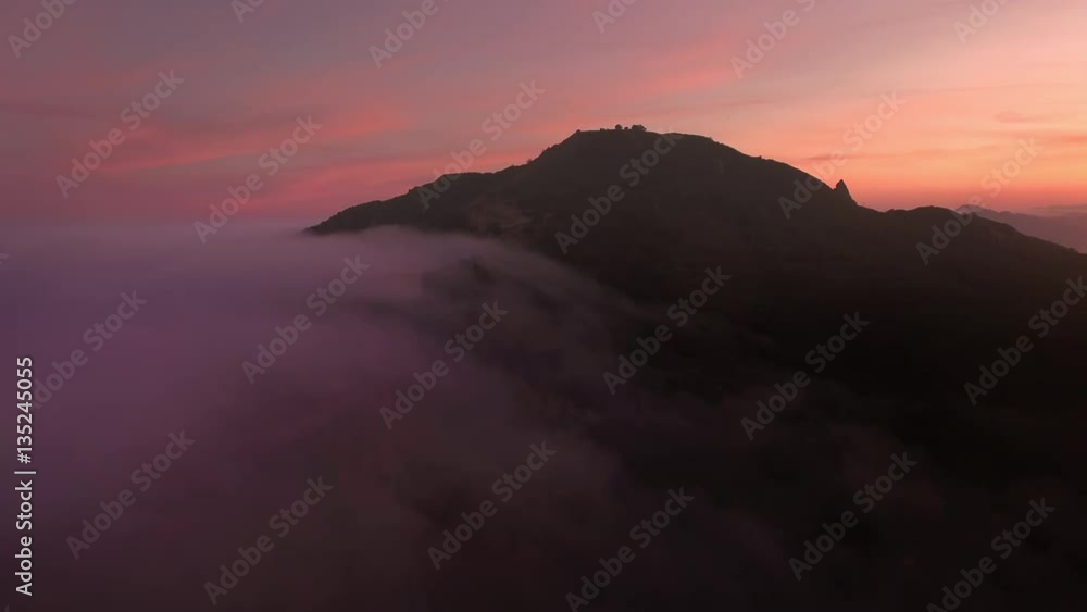 Pink Fog Covers Malibu Mountains after Sunset Pink Fog Covers Malibu Mountains after Sunset