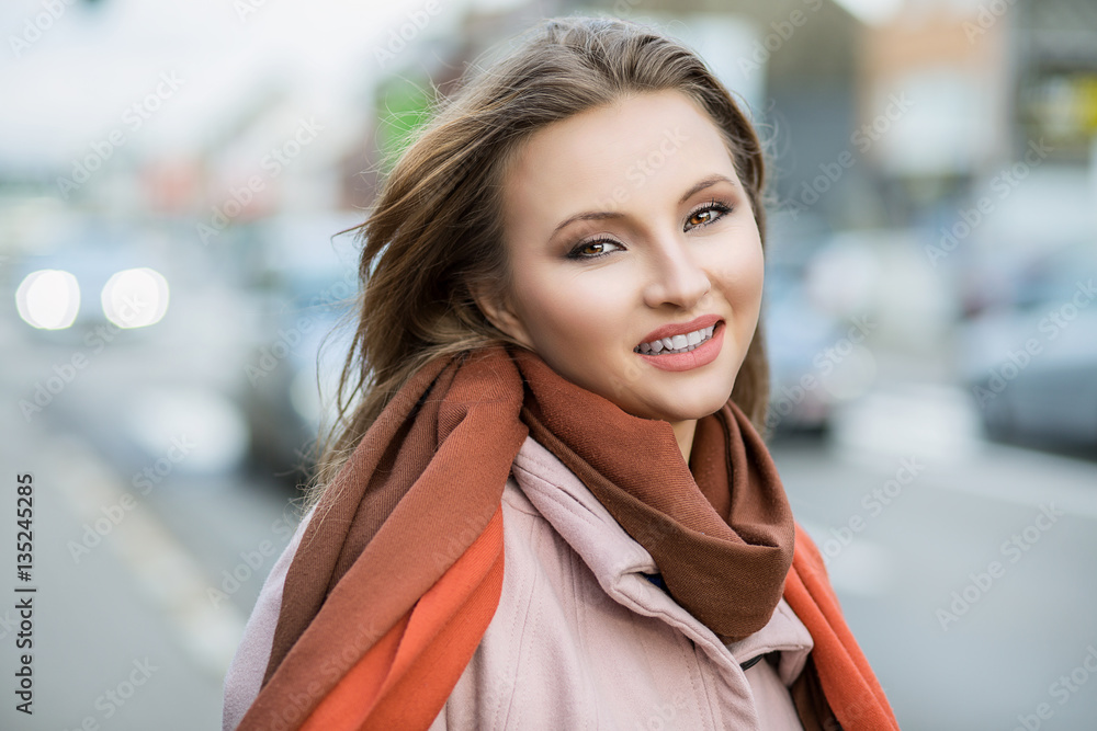 Woman happy. Closeup portrait headshot of beautiful smiling toothy sunshine businesswoman Woman happy. Closeup portrait headshot of beautiful smiling toothy sunshine businesswoman