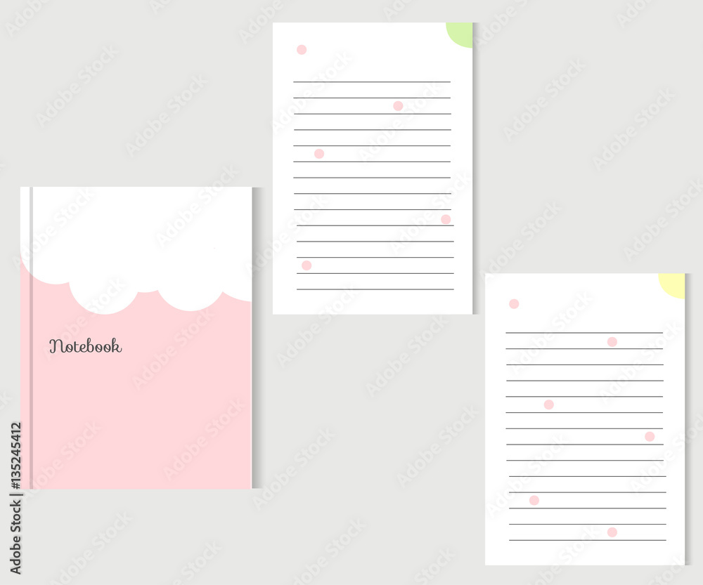 Notebook, notepad design. Vector illustration. Notebook, notepad design. Vector illustration.