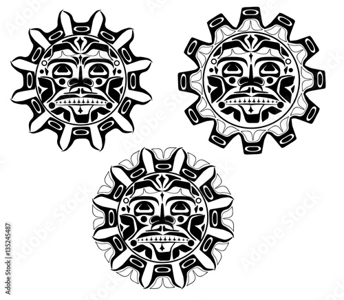 Vector illustration of the sun symbol