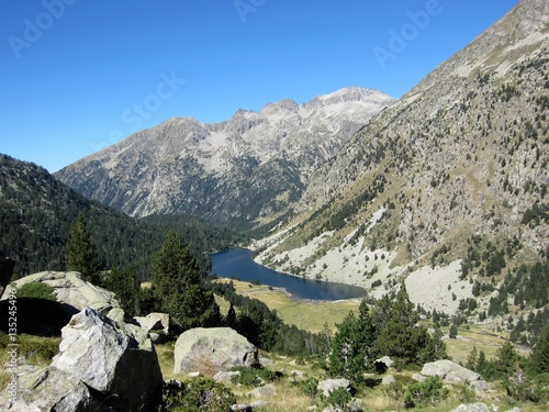 mountain scenery with lake