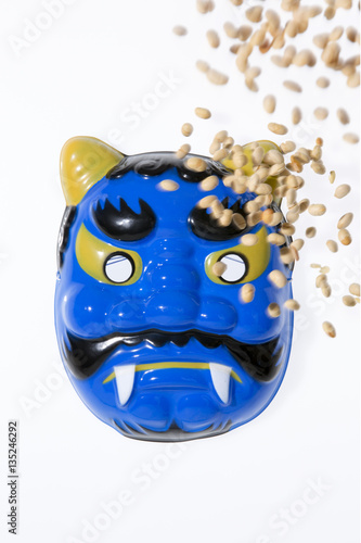 Naklejka 節分の青鬼