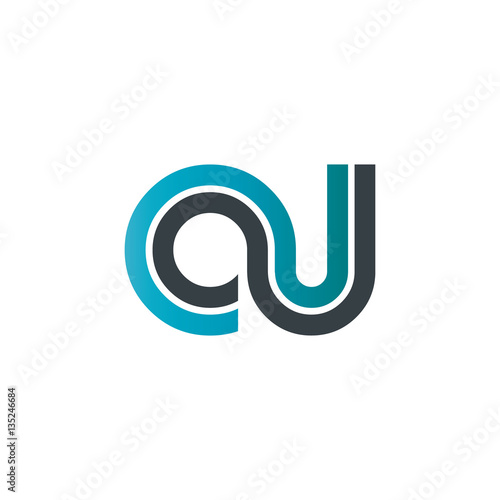 Initial Letter OU OJ CU CJ Linked Design Logo