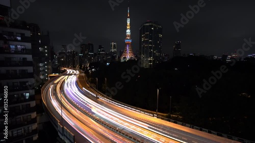 Tokyo Freeeway Traffic Long Exposure Video 01