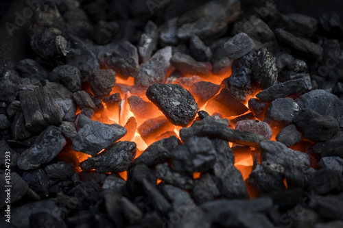 Fototapeta Heated coals