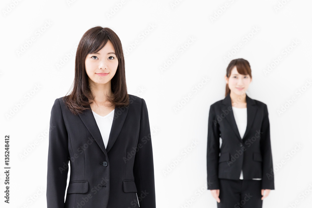 portrait of asian businesswomen on white background portrait of asian businesswomen on white background