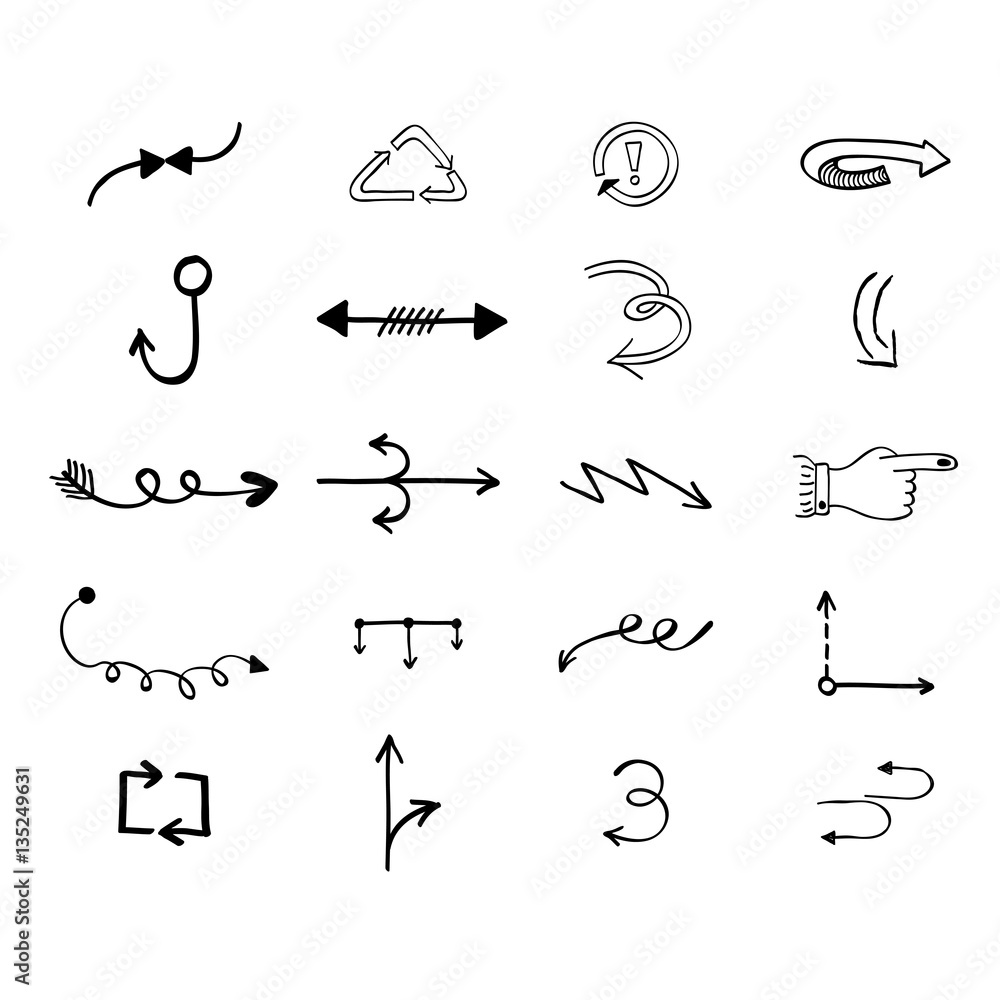 Vector illustration of arrow icons. Vector illustration of arrow icons.