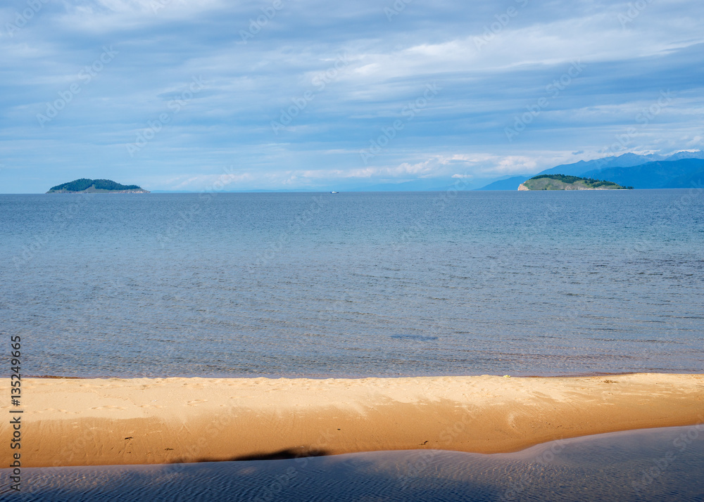 Chivyrkuisky bay of Lake Baikal in Eastern Siberia in Buriatia Stock ...