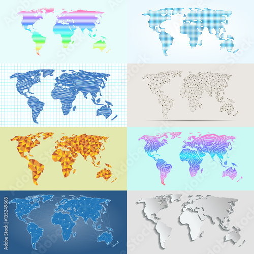 Maps globe silhouette vector illustration.