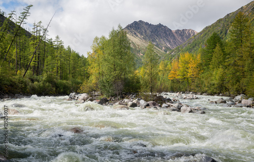River Upper Sakukan in Kodar Mountains in Siberia, Transbaikalia