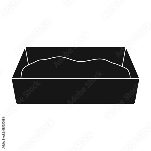 Litter box icon of vector illustration for web and mobile