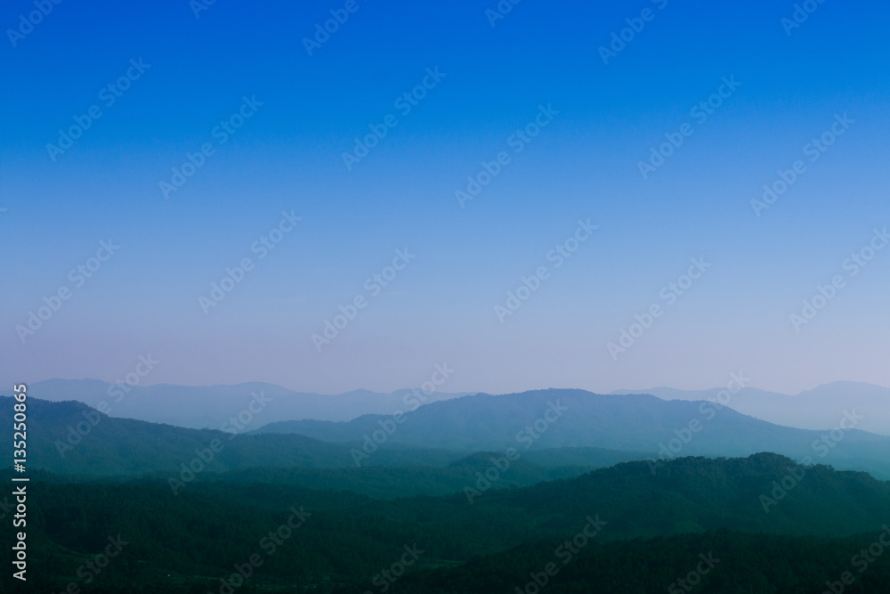 beauty blue sky the cloudless with Mountain